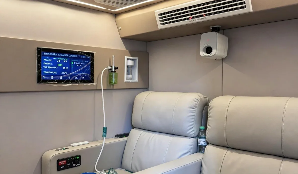 Medical-grade hyperbaric oxygen chamber at Little Havana Resort Ko Chang